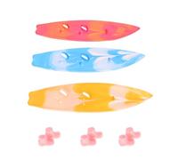 GLSTOY 3pcs Mini Surfboard Models with Doll Boots for Boys and Girls Teens Beach Party Luau Cake Decorations Summer Surfboard Cutouts and Bulletin Board Props