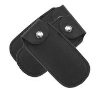 GLSTOY 3pcs Portable Faux Leather Harmonica Storage Case for Blues Harp Scratch-resistant Pouch with Sleek Black Design Lightweight Carrying Pouch for Travel and Performances