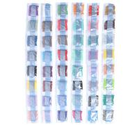 GLSTOY 48-Color 2.5mm Square Flat-Back Resin Rhinestone Beads Set for DIY Crystal Art Standard Dmc447 Colors Rhinestone Decoration Supplies for Handmade and Mosaic Craft