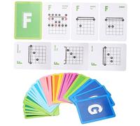 GLSTOY 49pcs Guitar Chord Chart for Novice Electric Guitar Chord Poster Music Diagram Practice Charts at Home