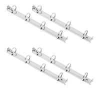 GLSTOY 4pcs 4-Ring Metal Binder Spines for A4 Notebooks Silver Iron Document Organization Resistant to Bending Sl nd Simple Design Polished Look for School and Personal Use