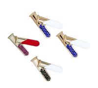 GLSTOY 4pcs Chemistry Experiment Brooch Pin Beaker Badge Clip Creative Alloy Metal Practical Easy to Attach Daily Life Party Occasions 1.06x1.02x0.39 in Random Color