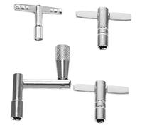 GLSTOY 4pcs Drum Tuning Keys Set Drum Tuning Tools for Easy Adjustments Includes Type Type Keys for Drummers and Percussionists