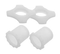 GLSTOY 4pcs Glow-in-the-dark Silicone Microphone Bottom Rod Sleeves and Anti-slip Rings Set Mic Accessories for Wireless Microphones Protective Ktv Mic End Sleeves for Karaoke and Stage