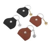 GLSTOY 4pcs Guitar Pick Bag Holder for Music Players Portable and Compact Pu Material Includes Picks and Keychain Angel Wings Design for Guitarists The Go
