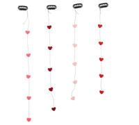 GLSTOY 4pcs Heart Hair Clips for Girls Cute Invisible Barrettes and Adorable Heart Design for Sweet Hairstyles and Everyday Use