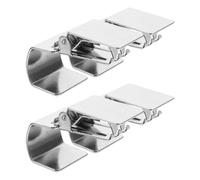 GLSTOY 4pcs Heavy Duty Rug Hanging Clips Silver Blanket Hooks Stainless Steel Wall Clips Secure Hold Versatile Design Sleek Style for Home and Office