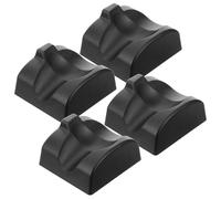 GLSTOY 4pcs Portable 12-hole Ocarina Holder Stand Set with Black Resin Base, Musical Instrument Bracket for Ocarinas, Lightweight Plastic Display Rack for Wind Instrument Accessory Use