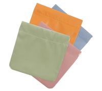 GLSTOY 4pcs Portable Headphone Bag for Travel Fashion Pu Leather Makeup Bag Organizer Coin Pouch Compact for Women