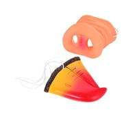 GLSTOY 4pcs Realistic Pig Nose and Parrot Beak Masks Reusable Animal Costume Props for Adults Easy to Clean Party Accessories for Halloween Carnival Cosplay