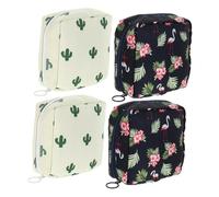 GLSTOY 4pcs Sanitary Napkin Storage Bag Essential Pouch for Coins Keys Wallet Makeup