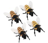 GLSTOY 4pcs Simulation Clockwork Bee Toy Realistic Wind up Animal Figurine Fake Insect Toys for Party Favors and Classroom Prizes