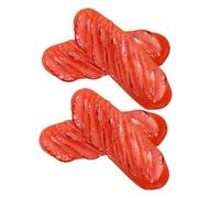 GLSTOY 4pcs Simulation Hot Dog Fake Sausage Fade Resistant Artificial Food Model for Photography Home Kitchen Display Party Decoration Educational Roleplay Props
