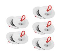 GLSTOY 5 pairs Stainless Steel Finger Cymbals for Clear Sound Percussion Instruments S Musical with Smooth Edges Safe and Easy to Wear for Beginners