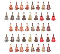 GLSTOY 50Pcs Guitar Shape Wooden Buttons Retro Style Sewing Buttons for Garment Decoration, Small Coat and Overcoat DIY Craft Accessories