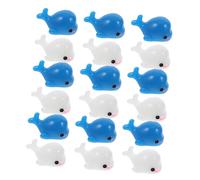 GLSTOY 50pcs Mini Ocean Animal Resin Figures for Micro Fairy Garden Decor Tiny White and Blue Dolphin Miniatures for Aquarium Fish Tank Decorations Birthday Party Favours Cute Resin