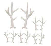 GLSTOY 5pairs Imitation Deer Horn Headdress Ornament White Antler Accessories for Christmas Crafts Party Decorations and Costumes Chic Prop for Eye-catching Looks