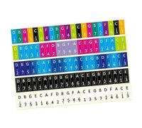 GLSTOY 5pcs Kalimba Thumb Piano Stickers for 17-notes Kalimba Colorful Adhesive Note Decals for Beginners Music Learners and Educational Use Includes Green Blue Red White and Black
