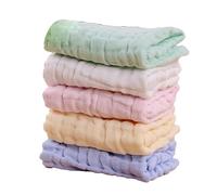 GLSTOY 5pcs Little Bum Hand Towel Boys and Girls Towels Gauze Soft Absorbent Non-Chemical Solid for Bath