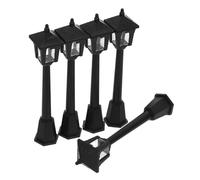 GLSTOY 5pcs Miniature Street Light Models for Dollhouses Black Scene Lamp Decor Micro Landscape Accessories and Vivid Design for Miniature Railway and House Decorations
