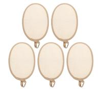 GLSTOY 5pcs Natural Loofah Exfoliating Pads Gentle Face and Body Scrubber Plant-Based Shower Sponge for Daily Bathing Soft Dead Skin Removal and Healthy Skin Care