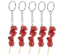 GLSTOY 5pcs Realistic Food Bag Pendant Keychain Charms Skewer Hanging Decorations for Party Supplies Fashionable Creative