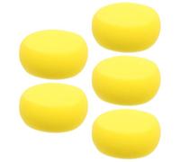 GLSTOY 5Pcs Yellow High-Density Pet Bath Sponge Set 70Mm Round High Foaming Dog Scrub Sponge for Pet Bathing and Exfoliating Cleaning
