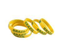 GLSTOY 6 Pcs Silicone Country Wristbands Bracelets Comfortable for Wearing, for International Matches and Games, Sturdy Sports Accessories for Fans