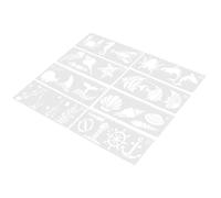 GLSTOY 6 Sets Ocean Animal Stencils Drawing Template Wear-Resistant Washable Beige Pet Plastic DIY Painted Tools for Cards Making and Bags