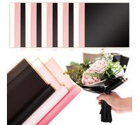 GLSTOY 60 Sheets Flower Bouquet Packaging Paper Floral Bouquet Wrapping Paper Waterproof Sturdy Assorted Color Beautiful Delicate for Wedding Shower DIY Craft