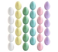 GLSTOY 60pcs Easter Beads for Crafts Egg Shape Wooden Beads Smooth Surface Assorted Color Wood Material for Dream Catchers and Mobile Phone Accessories Random Color