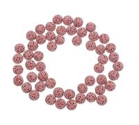 GLSTOY 6mm Natural Deep Red Lava Stone Diffuser Beads for Essential Oil Aromatherapy, Volcanic Rock Scent Diffusing Stones for Car and DIY Jewelry Making,