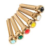GLSTOY 6pcs Acoustic Guitar Bridge Pins Compatible Replacement Pegs for Various Guitar Models Elegant Design with Artistic Color Choices for Enhanced Visual Appeal