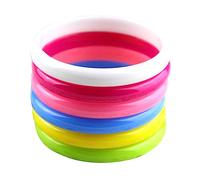 GLSTOY 6pcs Assorted Color Plastic Bangles Candy Color Bracelets for Party Favors Teens Adults Vibrant Costume Jewelry for Birthdays and Celebrations