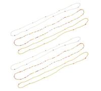 GLSTOY 6pcs Handmade Beaded Belly Waist Chains for Women Beach Waist Beads Jewelry Set Stylish Chain Decor for Summer Dance and Travel