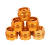 GLSTOY 6pcs Microphone Stand Threaded Adapter to Screw Nut Converter for Mic Holder Clip Stable Vibration-reducing Connection Lightweight Portable Design for Recording Studio Live