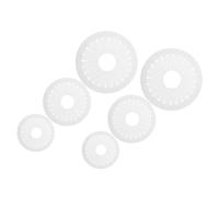 GLSTOY 6pcs Pleated Ribbon Maker Bow Stencil Template Prize Ribbon Rosette Tool, White Plastic Reusable Crafting Device for Creating Badge Rosette Bases and Boutonnieres