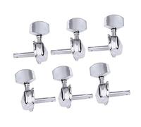 GLSTOY 6pcs Vintage Style Guitar Tuning Pegs Mini Square Semi-closed Machine for Folk Guitar Silver Finish Essential Replacement for Worn String Fixing