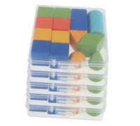 GLSTOY 70pcs Montessori Geometric Shapes Blocks for Educational Geometry to Develop Spatial Imagination Creative Skills and Learning