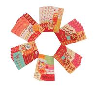 GLSTOY 72pcs Chinese Year Red Envelopes with God of Wealth Design Sturdy Spring Festival Money Packets for Lunar Celebration Vibrant Traditional Lucky Red Packets for Prosperity and Gifts