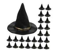GLSTOY 72pcs Halloween Witch Hats for DIY Crafts Lightweight Plastic Doll Accessories Quick Setup Party Toppers for Table Shelf Outdoor Decorations Creative Crafting and Festive Halloween