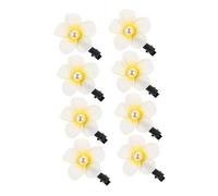GLSTOY 8pcs Artificial Plumeria Hairpin Clip Tropical Flower Hair Accessories for Women Beach Hair Clips for Summer