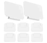 GLSTOY 8pcs Basket Label Clips for Boxes and Fabric Bins, White PVC Hanging Basket Tags for Pantry Organization and Keeping Your House Tidy, Facilitating Classification and Easy Label