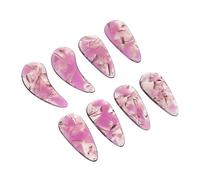 GLSTOY 8pcs Large Guzheng Finger Picks Purple Hua Color High Polymer Guzheng Nail Accessories Practical Tool for Adult Practice