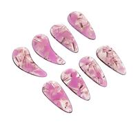 GLSTOY 8pcs Medium Guzheng Fake Nails Purple Gradient High Polymer Artificial Finger Picks for Guzheng Performance and Practice