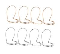 GLSTOY 8Pcs Metal Finger Ring Picks for Bass and Folk Guitar Ultra-thin Plectrums with Comfortable Ergonomic Design Lightweight Gold and Silver for Fingerstyle and Beginners