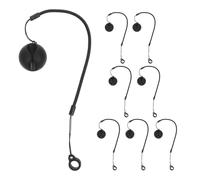 GLSTOY 8pcs Retractable Stylus Lanyard with Silicone Base and Elastic Ring Anti-lose Pen Holder for Tablet Stylus Touchscreen Clipboard Strong Adhesion Flexible Spring Tether for Teachers