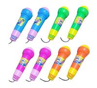 GLSTOY 8pcs Simulation Microphone Toy Echo Microphone Toy for Boys and Girls for Boy Girl's Photo Props and Creative Play Scenarios Random Color
