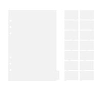 GLSTOY A5 PVC Binder Tabs Dividers 6-Hole Index Dividers for Notebooks 14 Sheets 2 Packs for Office and School Organizing