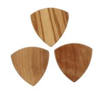 GLSTOY Acoustic Bass Wooden Guitar Picks Large Triangle 3Pcs Solid Wood Plectrums for Guitar Players and Teachers